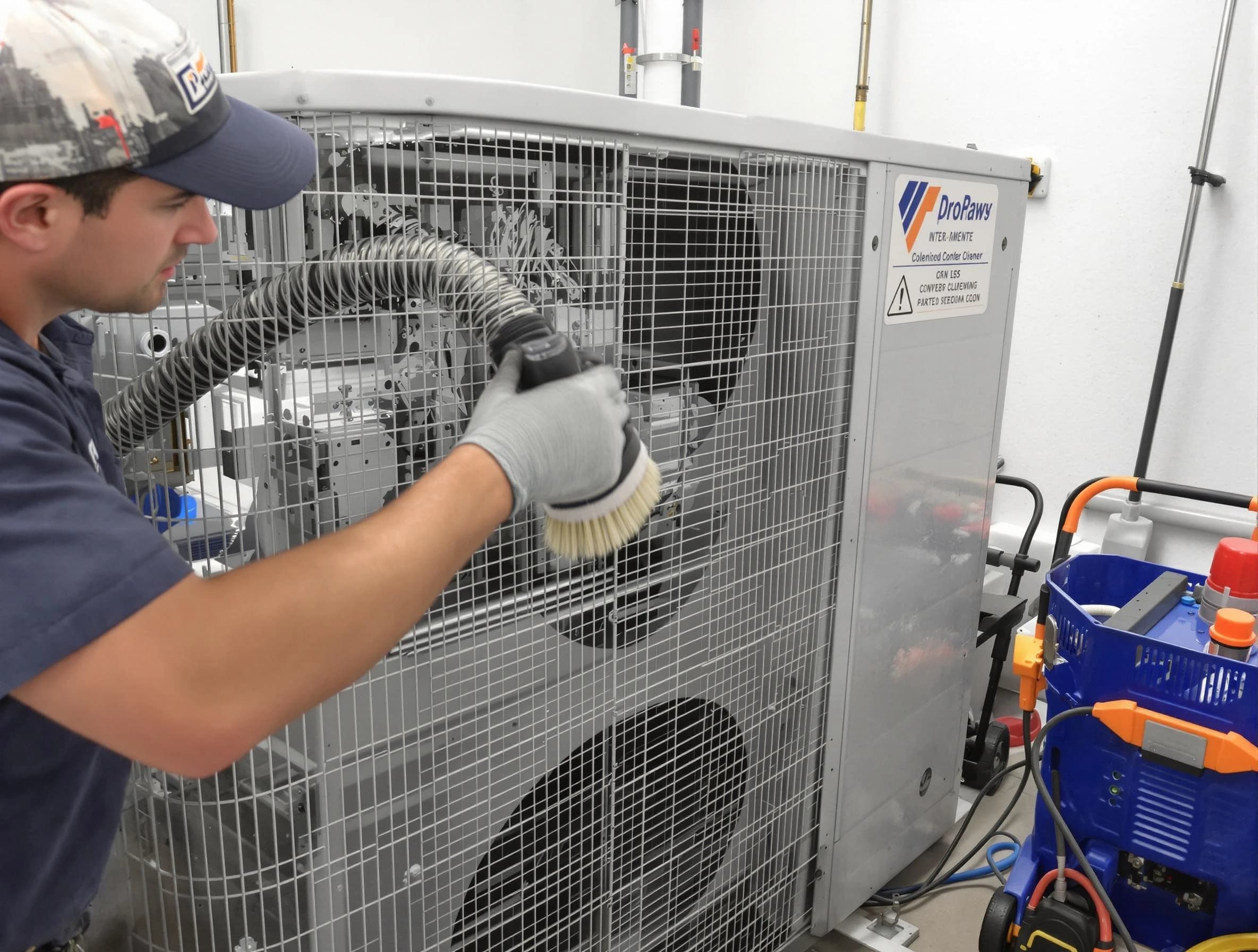 Los Ranchos de Albuquerque Air Duct Cleaning specialist performing precision AC coil cleaning for improved system performance in Los Ranchos de Albuquerque