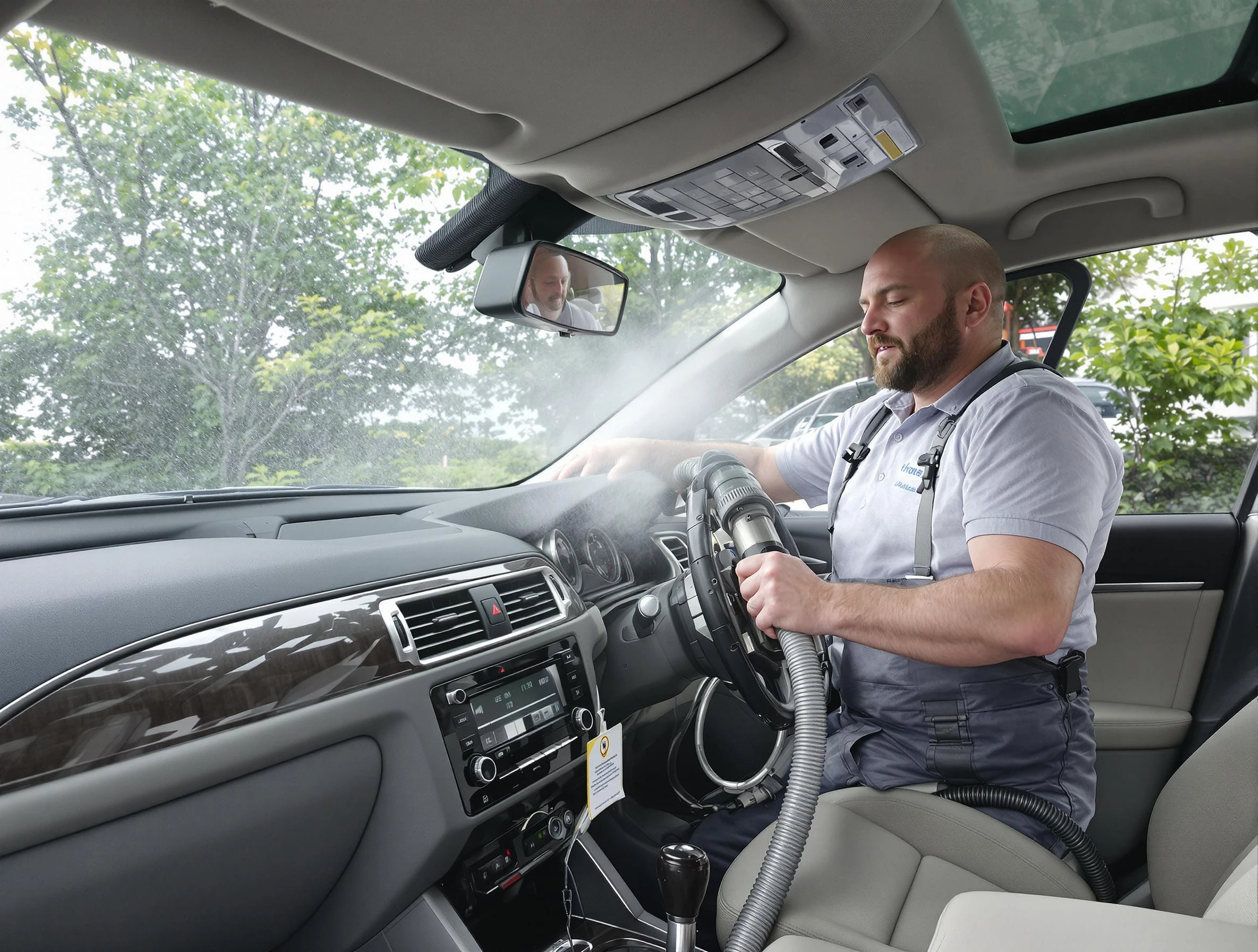 Los Ranchos de Albuquerque Air Duct Cleaning specialist performing professional car duct cleaning in Los Ranchos de Albuquerque