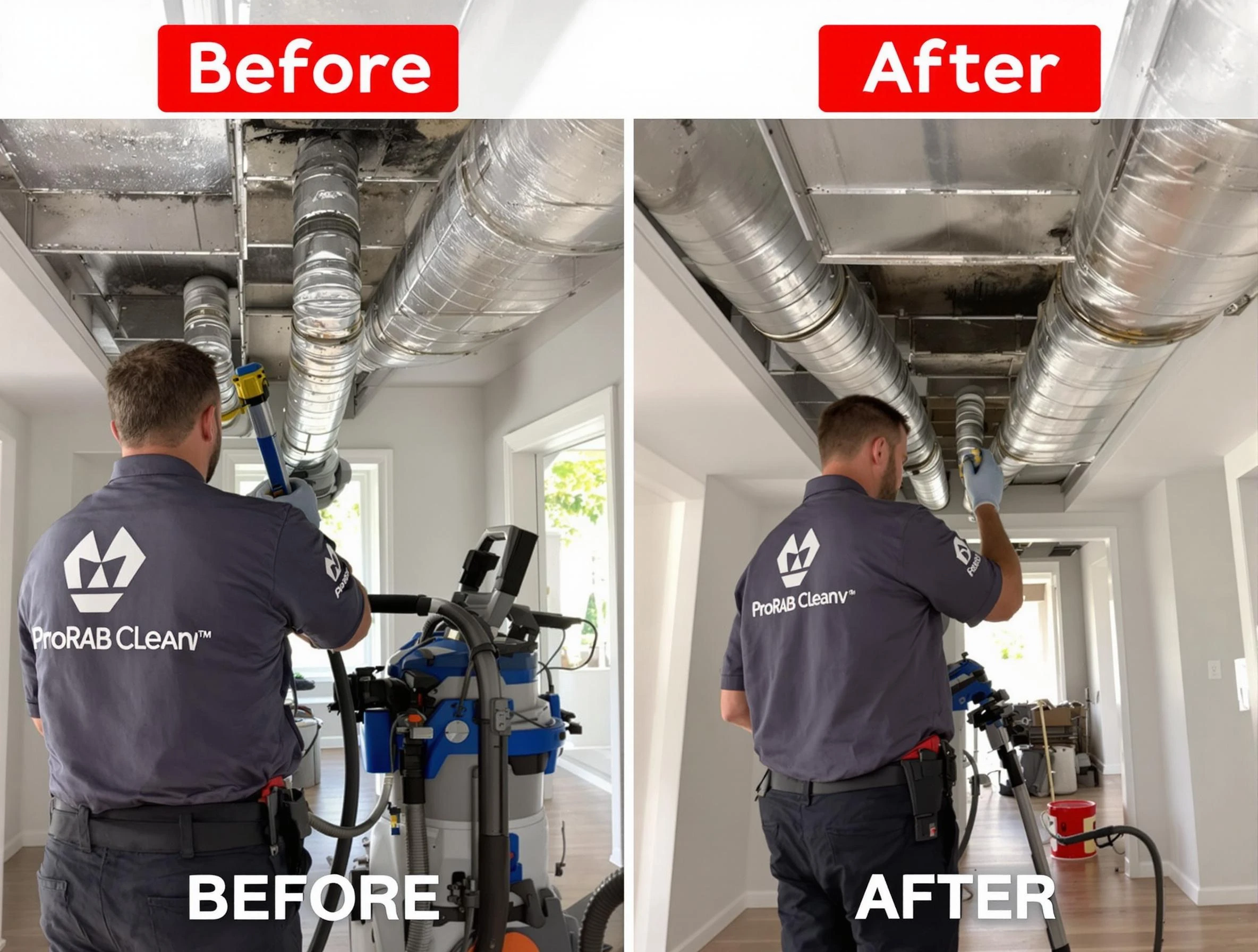 Los Ranchos de Albuquerque Air Duct Cleaning expert performing thorough residential duct cleaning in a Los Ranchos de Albuquerque home